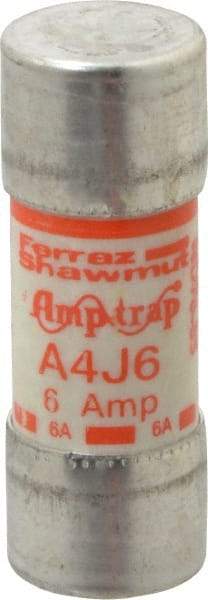 Ferraz Shawmut - 300 VDC, 600 VAC, 6 Amp, Fast-Acting General Purpose Fuse - Clip Mount, 2-1/4" OAL, 100 at DC, 200 at AC kA Rating, 13/16" Diam - A1 Tooling