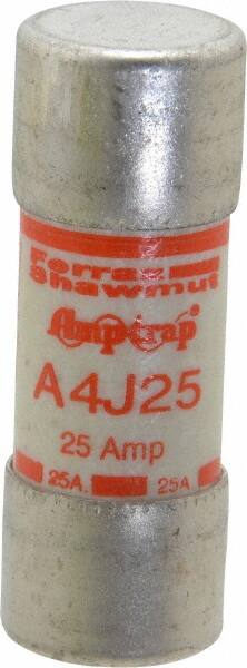 Ferraz Shawmut - 300 VDC, 600 VAC, 25 Amp, Fast-Acting General Purpose Fuse - Clip Mount, 2-1/4" OAL, 100 at DC, 200 at AC kA Rating, 13/16" Diam - A1 Tooling