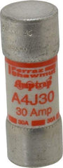 Ferraz Shawmut - 300 VDC, 600 VAC, 30 Amp, Fast-Acting General Purpose Fuse - Clip Mount, 2-1/4" OAL, 100 at DC, 200 at AC kA Rating, 13/16" Diam - A1 Tooling