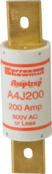 Ferraz Shawmut - 300 VDC, 600 VAC, 200 Amp, Fast-Acting General Purpose Fuse - Clip Mount, 5-3/4" OAL, 100 at DC, 200 at AC kA Rating, 1-5/8" Diam - A1 Tooling