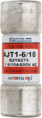 Ferraz Shawmut - 500 VDC, 600 VAC, 1.6 Amp, Time Delay General Purpose Fuse - Clip Mount, 2-1/4" OAL, 100 at DC, 200 at AC, 300 (Self-Certified) kA Rating, 13/16" Diam - A1 Tooling