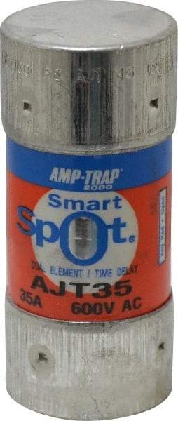 Ferraz Shawmut - 500 VDC, 600 VAC, 35 Amp, Time Delay General Purpose Fuse - Clip Mount, 2-3/8" OAL, 100 at DC, 200 at AC, 300 (Self-Certified) kA Rating, 1-1/16" Diam - A1 Tooling