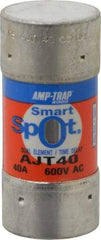 Ferraz Shawmut - 500 VDC, 600 VAC, 40 Amp, Time Delay General Purpose Fuse - Clip Mount, 2-3/8" OAL, 100 at DC, 200 at AC, 300 (Self-Certified) kA Rating, 1-1/16" Diam - A1 Tooling