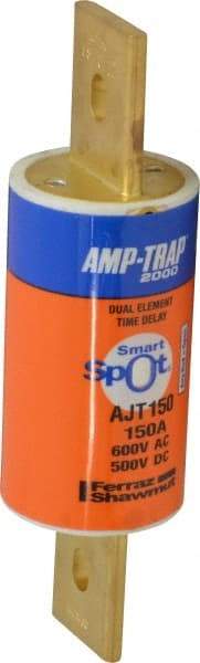 Ferraz Shawmut - 500 VDC, 600 VAC, 150 Amp, Time Delay General Purpose Fuse - Clip Mount, 5-3/4" OAL, 100 at DC, 200 at AC, 300 (Self-Certified) kA Rating, 1-5/8" Diam - A1 Tooling