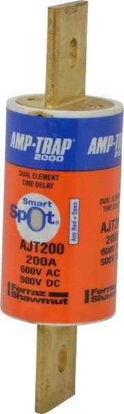 Ferraz Shawmut - 500 VDC, 600 VAC, 200 Amp, Time Delay General Purpose Fuse - Clip Mount, 5-3/4" OAL, 100 at DC, 200 at AC, 300 (Self-Certified) kA Rating, 1-5/8" Diam - A1 Tooling