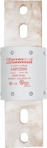 Ferraz Shawmut - 300 VDC, 600 VAC, 2000 Amp, Time Delay General Purpose Fuse - Bolt-on Mount, 10-3/4" OAL, 100 at DC, 200 at AC kA Rating, 3-1/2" Diam - A1 Tooling