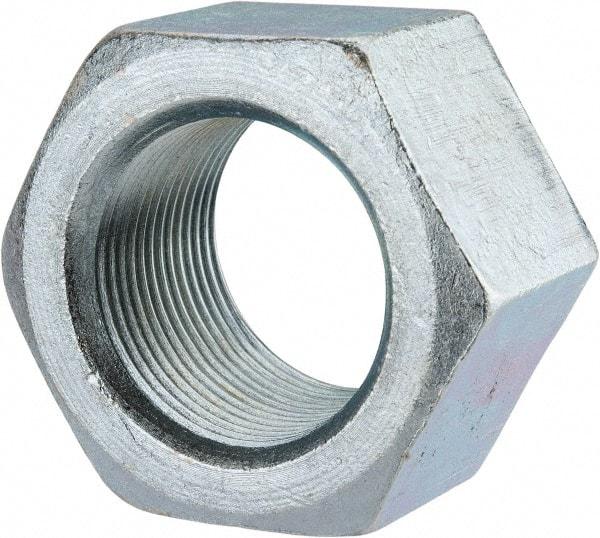 Value Collection - 1-1/2 - 12 UNF Steel Right Hand Hex Nut - 2-1/4" Across Flats, 1-9/32" High, Zinc Clear Finish - A1 Tooling