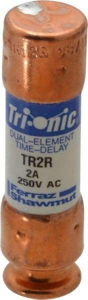 Ferraz Shawmut - 250 VAC/VDC, 2 Amp, Time Delay General Purpose Fuse - Clip Mount, 50.8mm OAL, 20 at DC, 200 at AC kA Rating, 9/16" Diam - A1 Tooling