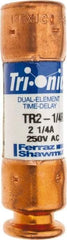 Ferraz Shawmut - 250 VAC/VDC, 2.25 Amp, Time Delay General Purpose Fuse - Clip Mount, 50.8mm OAL, 20 at DC, 200 at AC kA Rating, 9/16" Diam - A1 Tooling