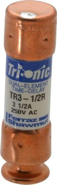 Ferraz Shawmut - 160 VDC, 250 VAC, 3.5 Amp, Time Delay General Purpose Fuse - Clip Mount, 50.8mm OAL, 20 at DC, 200 at AC kA Rating, 9/16" Diam - A1 Tooling