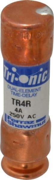 Ferraz Shawmut - 160 VDC, 250 VAC, 4 Amp, Time Delay General Purpose Fuse - Clip Mount, 50.8mm OAL, 20 at DC, 200 at AC kA Rating, 9/16" Diam - A1 Tooling