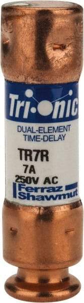 Ferraz Shawmut - 160 VDC, 250 VAC, 7 Amp, Time Delay General Purpose Fuse - Clip Mount, 50.8mm OAL, 20 at DC, 200 at AC kA Rating, 9/16" Diam - A1 Tooling