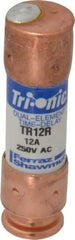 Ferraz Shawmut - 160 VDC, 250 VAC, 12 Amp, Time Delay General Purpose Fuse - Clip Mount, 50.8mm OAL, 20 at DC, 200 at AC kA Rating, 9/16" Diam - A1 Tooling