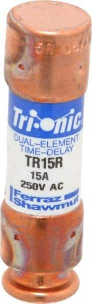 Ferraz Shawmut - 160 VDC, 250 VAC, 15 Amp, Time Delay General Purpose Fuse - Clip Mount, 50.8mm OAL, 20 at DC, 200 at AC kA Rating, 9/16" Diam - A1 Tooling