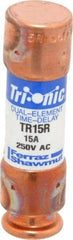 Ferraz Shawmut - 160 VDC, 250 VAC, 15 Amp, Time Delay General Purpose Fuse - Clip Mount, 50.8mm OAL, 20 at DC, 200 at AC kA Rating, 9/16" Diam - A1 Tooling