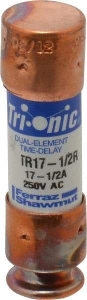 Ferraz Shawmut - 160 VDC, 250 VAC, 17.5 Amp, Time Delay General Purpose Fuse - Clip Mount, 50.8mm OAL, 20 at DC, 200 at AC kA Rating, 9/16" Diam - A1 Tooling