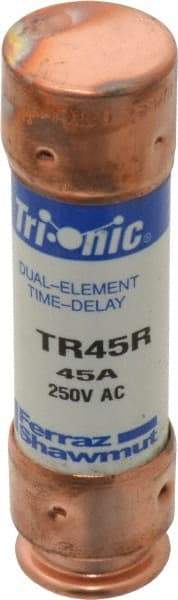 Ferraz Shawmut - 250 VAC/VDC, 45 Amp, Time Delay General Purpose Fuse - Clip Mount, 76.2mm OAL, 20 at DC, 200 at AC kA Rating, 13/16" Diam - A1 Tooling