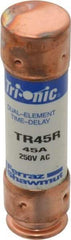 Ferraz Shawmut - 250 VAC/VDC, 45 Amp, Time Delay General Purpose Fuse - Clip Mount, 76.2mm OAL, 20 at DC, 200 at AC kA Rating, 13/16" Diam - A1 Tooling