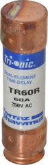 Ferraz Shawmut - 250 VAC/VDC, 60 Amp, Time Delay General Purpose Fuse - Clip Mount, 76.2mm OAL, 20 at DC, 200 at AC kA Rating, 13/16" Diam - A1 Tooling