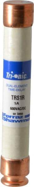 Ferraz Shawmut - 600 VAC/VDC, 1 Amp, Time Delay General Purpose Fuse - Clip Mount, 127mm OAL, 20 at DC, 200 at AC kA Rating, 13/16" Diam - A1 Tooling