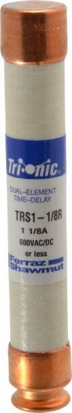 Ferraz Shawmut - 600 VAC/VDC, 1.13 Amp, Time Delay General Purpose Fuse - Clip Mount, 127mm OAL, 20 at DC, 200 at AC kA Rating, 13/16" Diam - A1 Tooling