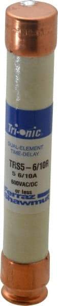 Ferraz Shawmut - 600 VAC/VDC, 5.6 Amp, Time Delay General Purpose Fuse - Clip Mount, 127mm OAL, 20 at DC, 200 at AC kA Rating, 13/16" Diam - A1 Tooling