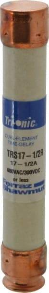 Ferraz Shawmut - 300 VDC, 600 VAC, 17.5 Amp, Time Delay General Purpose Fuse - Clip Mount, 127mm OAL, 20 at DC, 200 at AC kA Rating, 13/16" Diam - A1 Tooling