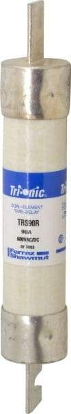 Ferraz Shawmut - 600 VAC/VDC, 90 Amp, Time Delay General Purpose Fuse - Clip Mount, 7-7/8" OAL, 100 at DC, 200 at AC kA Rating, 1-5/16" Diam - A1 Tooling
