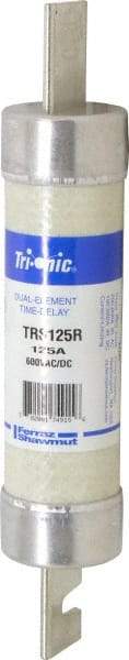 Ferraz Shawmut - 600 VAC/VDC, 125 Amp, Time Delay General Purpose Fuse - Clip Mount, 9-5/8" OAL, 100 at DC, 200 at AC kA Rating, 1-13/16" Diam - A1 Tooling