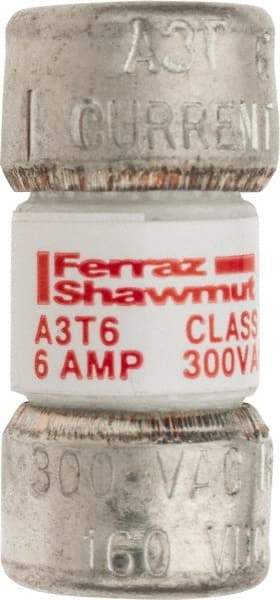 Ferraz Shawmut - 160 VDC, 300 VAC, 6 Amp, Fast-Acting General Purpose Fuse - Clip Mount, 7/8" OAL, 200 at AC, 50 at DC kA Rating, 13/32" Diam - A1 Tooling