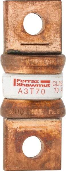 Ferraz Shawmut - 160 VDC, 300 VAC, 70 Amp, Fast-Acting General Purpose Fuse - Bolt-on Mount, 2-5/32" OAL, 200 at AC, 50 at DC kA Rating, 13/16" Diam - A1 Tooling