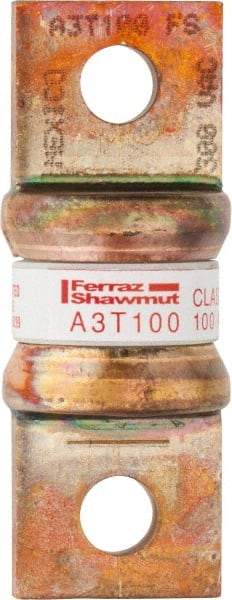 Ferraz Shawmut - 160 VDC, 300 VAC, 100 Amp, Fast-Acting General Purpose Fuse - Bolt-on Mount, 2-5/32" OAL, 200 at AC, 50 at DC kA Rating, 13/16" Diam - A1 Tooling