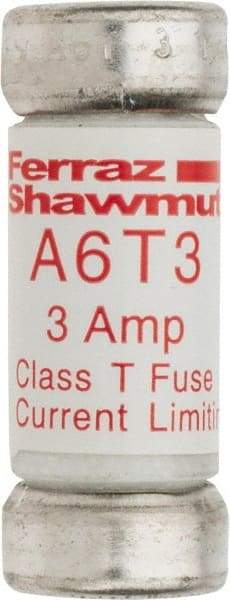 Ferraz Shawmut - 300 VDC, 600 VAC, 3 Amp, Fast-Acting General Purpose Fuse - Clip Mount, 1-1/2" OAL, 100 at DC, 200 at AC kA Rating, 9/16" Diam - A1 Tooling