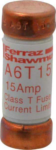 Ferraz Shawmut - 300 VDC, 600 VAC, 15 Amp, Fast-Acting General Purpose Fuse - Clip Mount, 1-1/2" OAL, 100 at DC, 200 at AC kA Rating, 9/16" Diam - A1 Tooling