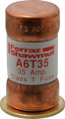 Ferraz Shawmut - 300 VDC, 600 VAC, 35 Amp, Fast-Acting General Purpose Fuse - Clip Mount, 1-9/16" OAL, 100 at DC, 200 at AC kA Rating, 13/16" Diam - A1 Tooling