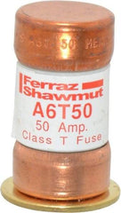 Ferraz Shawmut - 300 VDC, 600 VAC, 50 Amp, Fast-Acting General Purpose Fuse - Clip Mount, 1-9/16" OAL, 100 at DC, 200 at AC kA Rating, 13/16" Diam - A1 Tooling