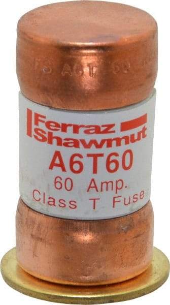 Ferraz Shawmut - 300 VDC, 600 VAC, 60 Amp, Fast-Acting General Purpose Fuse - Clip Mount, 1-9/16" OAL, 100 at DC, 200 at AC kA Rating, 13/16" Diam - A1 Tooling