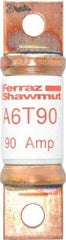 Ferraz Shawmut - 300 VDC & 600 VAC, 90 Amp, Fast-Acting General Purpose Fuse - Bolt-on Mount, 75mm OAL, 100 at DC, 200 at AC kA Rating, 13/16" Diam - A1 Tooling