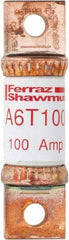 Ferraz Shawmut - 300 VDC & 600 VAC, 100 Amp, Fast-Acting General Purpose Fuse - Bolt-on Mount, 75mm OAL, 100 at DC, 200 at AC kA Rating, 13/16" Diam - A1 Tooling