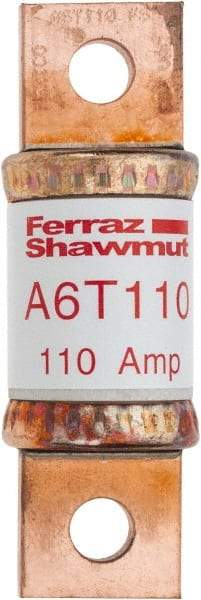 Ferraz Shawmut - 300 VDC, 600 VAC, 110 Amp, Fast-Acting General Purpose Fuse - Bolt-on Mount, 3-1/4" OAL, 100 at DC, 200 at AC kA Rating, 1-1/16" Diam - A1 Tooling