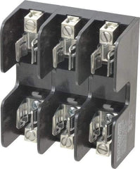 Ferraz Shawmut - 3 Pole, 250 VAC/VDC, 60 Amp, Screw Mount Fuse Block - 3 Inch Long x 3 Inch Wide x 1.38 Inch High Block - A1 Tooling