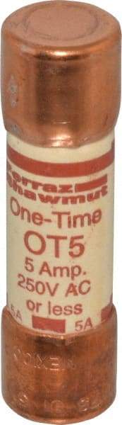 Ferraz Shawmut - 250 VAC/VDC, 5 Amp, Fast-Acting General Purpose Fuse - Clip Mount, 50.8mm OAL, 20 at DC, 50 at AC kA Rating, 9/16" Diam - A1 Tooling