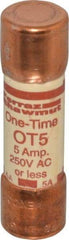 Ferraz Shawmut - 250 VAC/VDC, 5 Amp, Fast-Acting General Purpose Fuse - Clip Mount, 50.8mm OAL, 20 at DC, 50 at AC kA Rating, 9/16" Diam - A1 Tooling