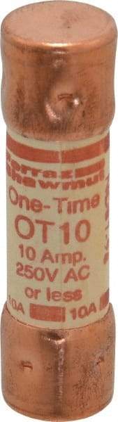 Ferraz Shawmut - 250 VAC/VDC, 10 Amp, Fast-Acting General Purpose Fuse - Clip Mount, 50.8mm OAL, 20 at DC, 50 at AC kA Rating, 9/16" Diam - A1 Tooling