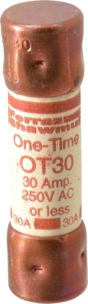 Ferraz Shawmut - 250 VAC/VDC, 30 Amp, Fast-Acting General Purpose Fuse - Clip Mount, 50.8mm OAL, 20 at DC, 50 at AC kA Rating, 9/16" Diam - A1 Tooling