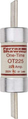 Ferraz Shawmut - 250 VAC/VDC, 225 Amp, Fast-Acting General Purpose Fuse - Clip Mount, 8-5/8" OAL, 20 at DC, 50 at AC kA Rating, 2-1/16" Diam - A1 Tooling