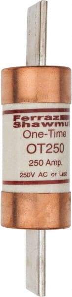 Ferraz Shawmut - 250 VAC/VDC, 250 Amp, Fast-Acting General Purpose Fuse - Clip Mount, 8-5/8" OAL, 20 at DC, 50 at AC kA Rating, 2-1/16" Diam - A1 Tooling