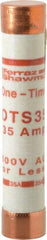 Ferraz Shawmut - 300 VDC, 600 VAC, 35 Amp, Fast-Acting General Purpose Fuse - Clip Mount, 5-1/2" OAL, 20 at DC, 50 at AC kA Rating, 1-1/16" Diam - A1 Tooling