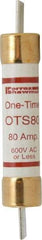 Ferraz Shawmut - 300 VDC, 600 VAC, 80 Amp, Fast-Acting General Purpose Fuse - Clip Mount, 7-7/8" OAL, 20 at DC, 50 at AC kA Rating, 1-5/16" Diam - A1 Tooling