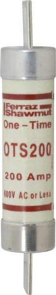 Ferraz Shawmut - 300 VDC, 600 VAC, 200 Amp, Fast-Acting General Purpose Fuse - Clip Mount, 9-5/8" OAL, 20 at DC, 50 at AC kA Rating, 1-13/16" Diam - A1 Tooling